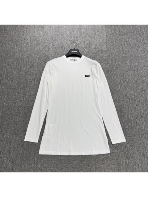 Miu Miu Miu Miu Logo Print Long Shirt White