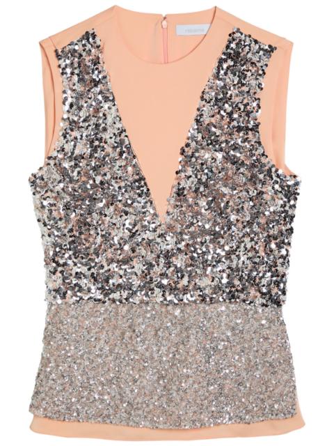rabanne Rabanne Sequin-embellished Satin top