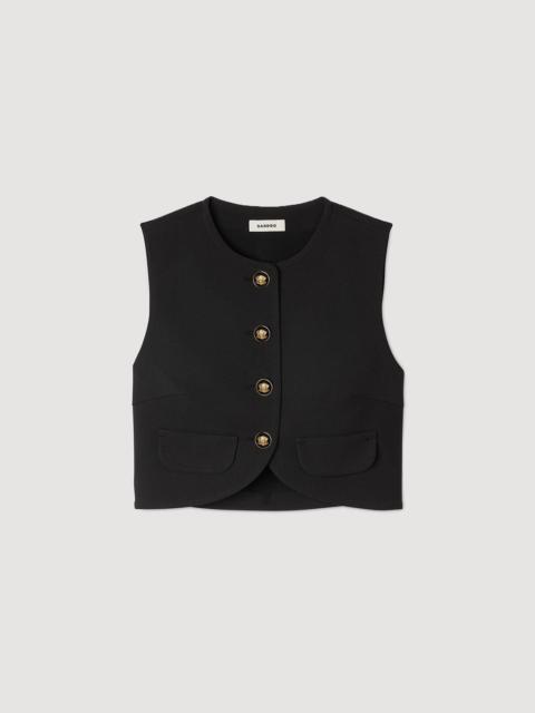 Sandro BUTTONED CROP TOP