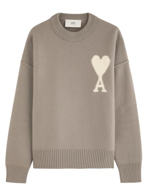 Ami Paris Logo-intarsia Wool Jumper