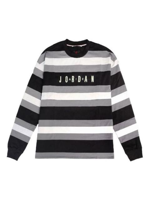 Jordan Air Jordan MENS Sport DNA Striped Long Sleeve Black CV1143-010