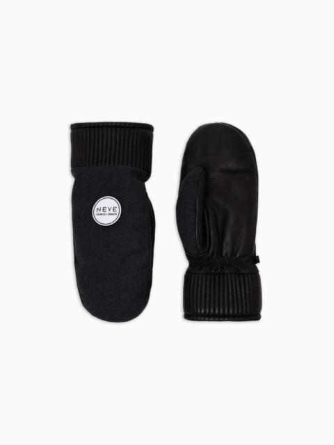 GIORGIO ARMANI GIORGIO ARMANI NEVE VIRGIN-WOOL AND NAPPA-LEATHER GLOVES