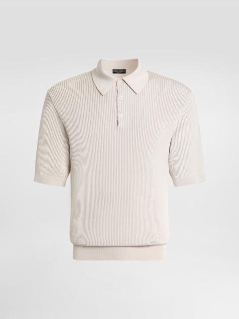 Dolce & Gabbana Micro-rib cotton polo shirt