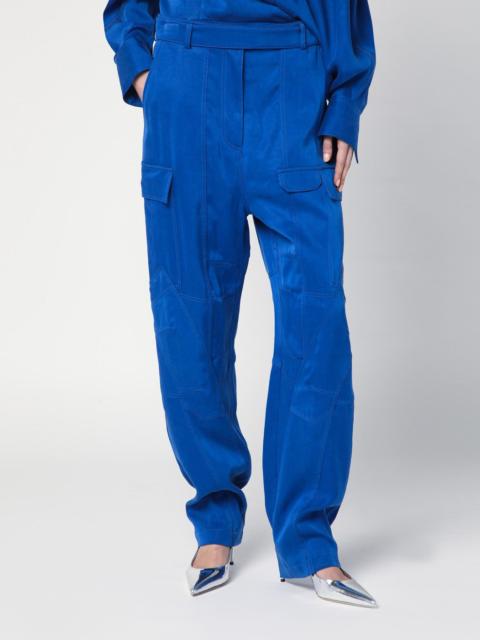 FERRAGAMO Electric blue cargo trousers