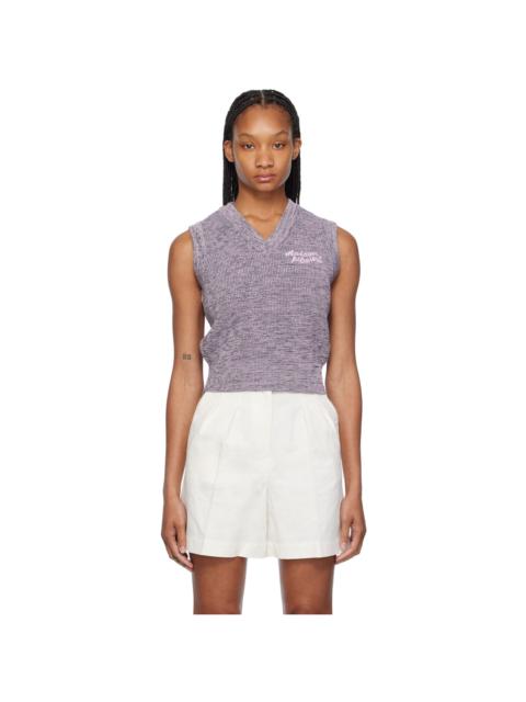 Maison Kitsuné Purple Handwriting Vest