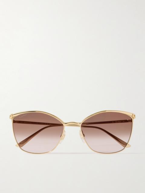Cartier Panthère Classic Cat-eye Gold-tone Sunglasses
