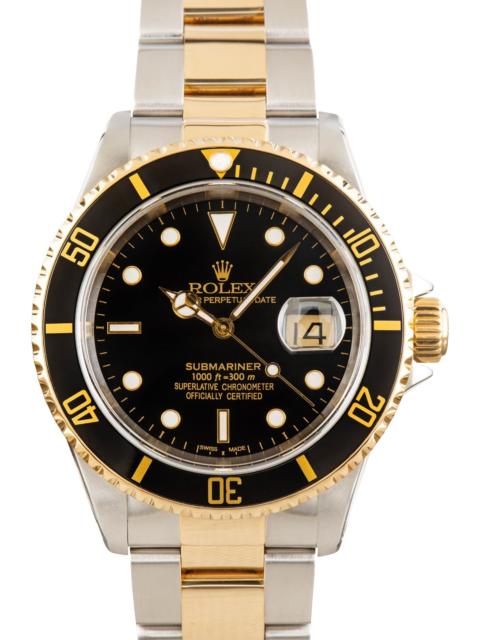 ROLEX Pre-Owned Rolex Submariner Ref 16613 Black Dial
