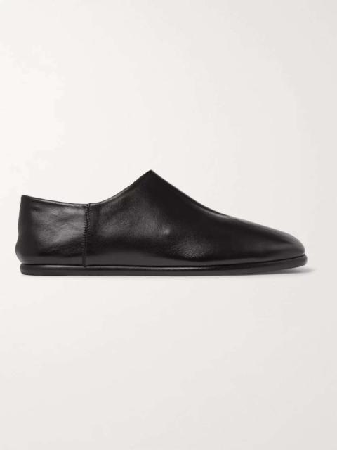 Tabi Collapsible-Heel Split-Toe Leather Loafers