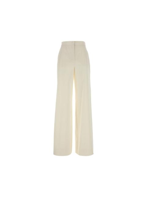 Max Mara MAX MARA White Stretch Cotton Dentice Wide Leg Pant New & Au