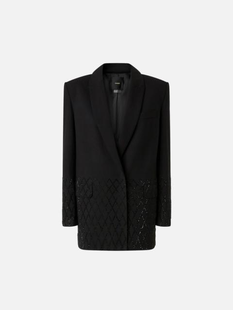 PINKO OVERSIZED BLAZER WITH RHINESTONES