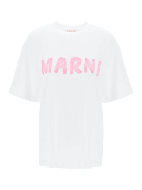 Marni T Shirt With Maxi Logo Print