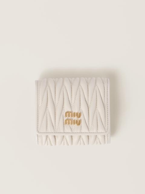 Miu Miu Small matelassé nappa leather wallet