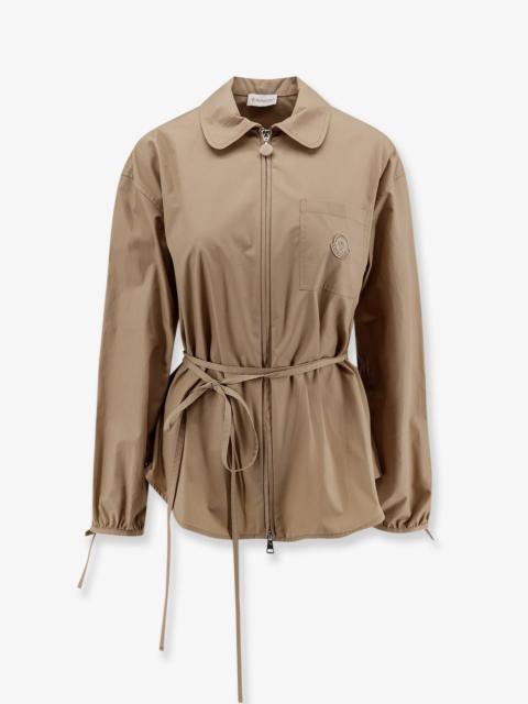 Moncler Moncler Cotton Shirt Jacket With Front Embroidered Logo