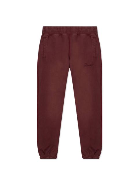 AWAKE NY AWAKE SUNBLEACHED LOGO SWEATPANTS - MAROON