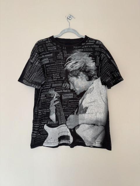 Nirvana Kurt Cobain over print 90s 80 t shirt vintage