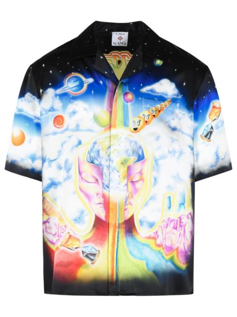 CASABLANCA Casablanca 'THE Essential Experience' Black Silk Shirt