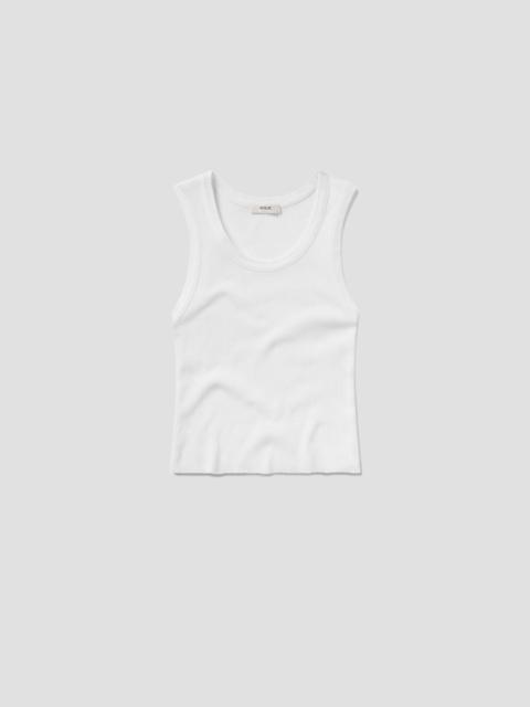 AGOLDE SHRUNKEN POPPY TANK IN WHITE