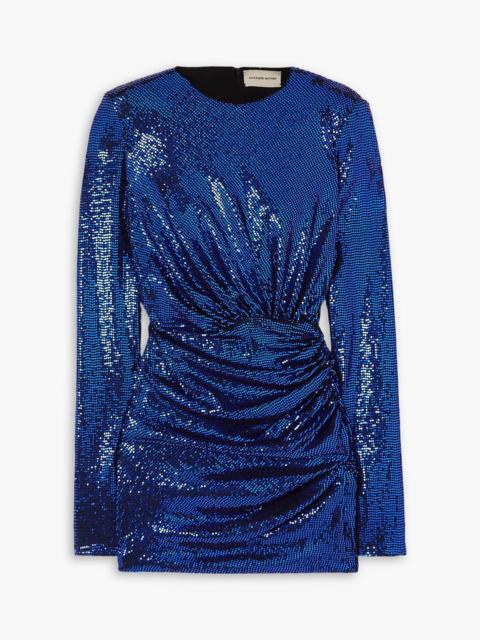 ALEXANDRE VAUTHIER Ruched sequined stretch-satin mini dress
