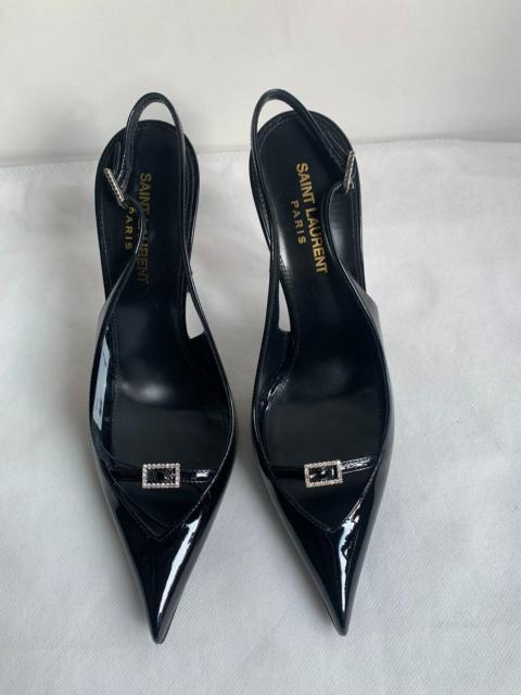 SAINT LAURENT YSL Saint Laurent Black Open-Toe High Heels