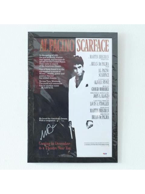 Other Designers Al Pacino Scarface Movie Poster Autographed PSA Certified