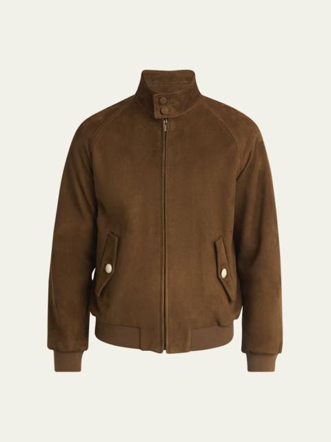 Valentino Men's Suede Full-Zip Blouson