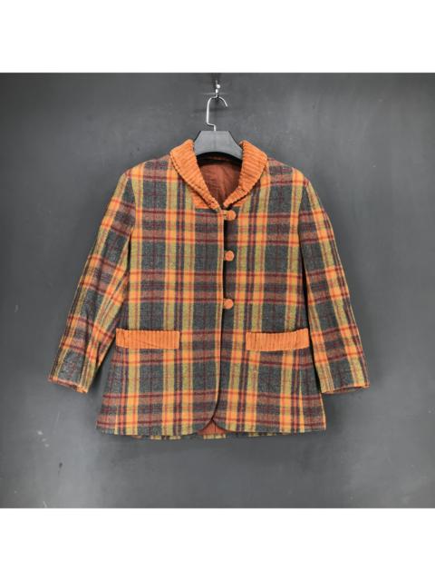 Other Designers Italian Designers - Gigli Made in Italy Tartan Wool Coat #1695-67