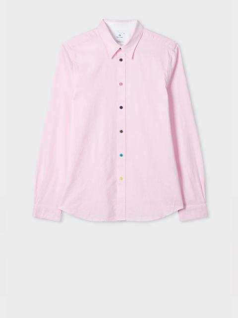 Paul Smith Tailored-Fit Pink Organic-Cotton Multicolour Button Oxford Shirt