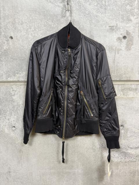 Greg Lauren $1350 Greg Lauren Black Nylon Flight Jacket
