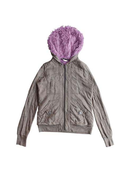 Marc by marc jacobs fleece fur lined zip hoodie