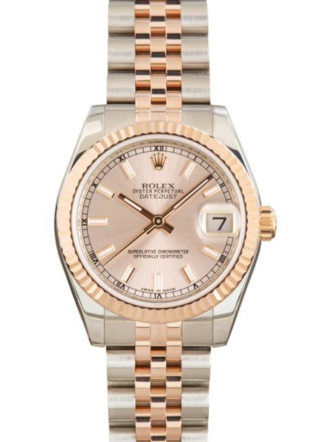 ROLEX Lady Rolex Datejust 31 Two Tone 178271 Rose Dial