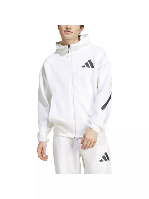 adidas Men's Z.N.E. Full-Zip Hooded Track Jacket - White