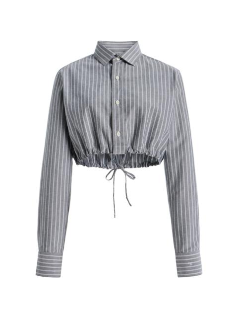 HommeGirls® Cropped Cotton Shirt stripe