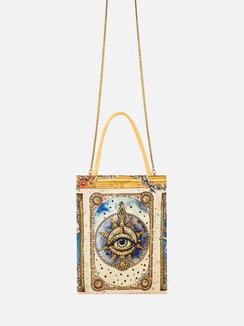 CAMILLA EMBELLISHED MINI TOTE WITH CHAIN STRAP