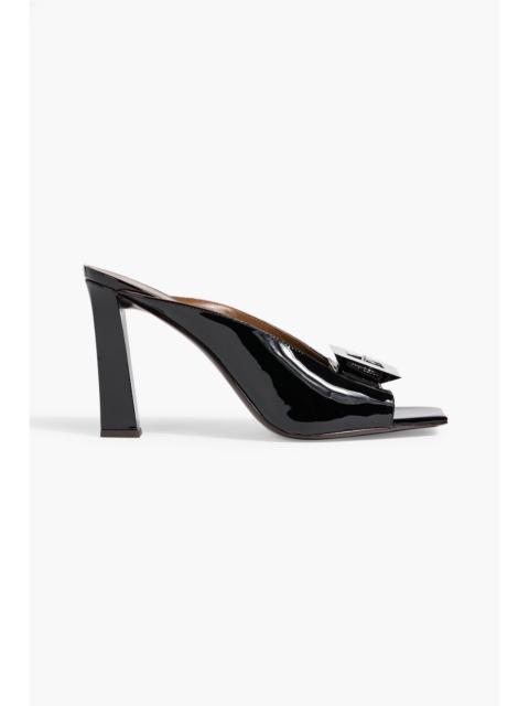 Giuseppe Zanotti Mya 90 buckled patent-leather mules