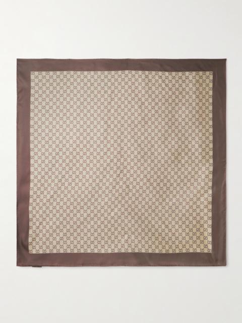 GUCCI Printed Silk-twill Scarf