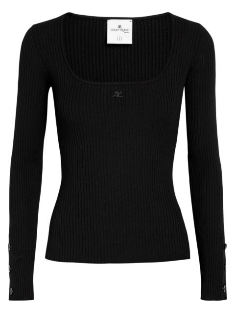 courrèges Courrèges Heritage Ribbed Knit top