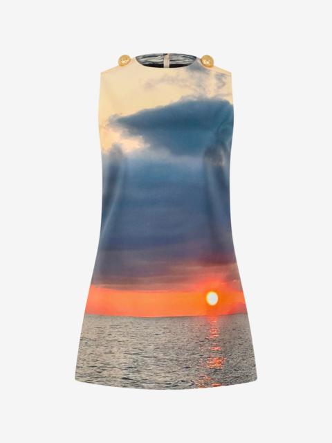 Roberto Cavalli Sunrise Print Short Dress
