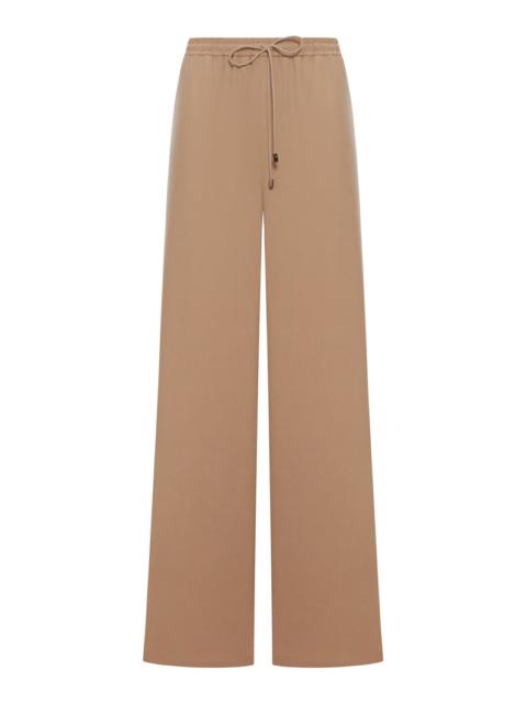 Max Mara Max Mara Women Wide Trousers In Washed Silk