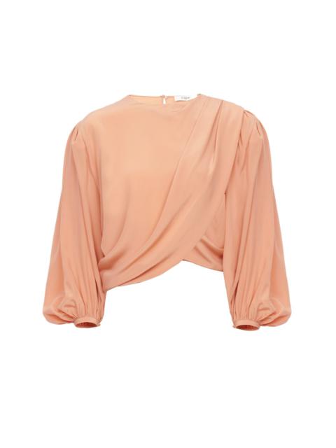 Chloé DRAPED CROPPED TOP IN CRÊPE DE CHINE