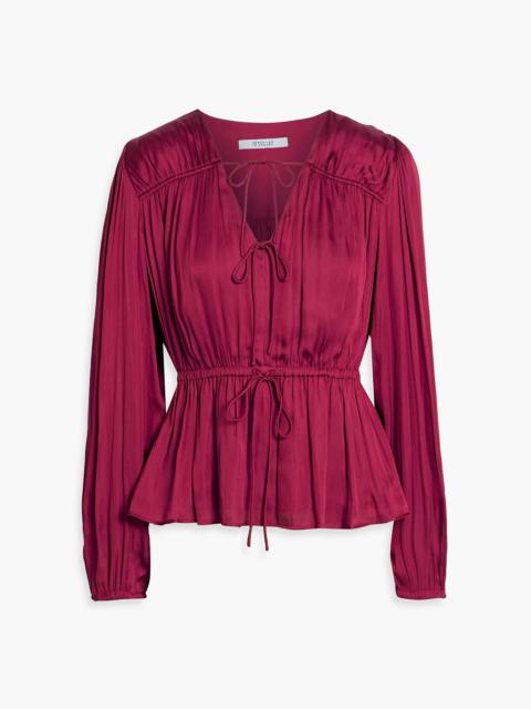 DEREK LAM 10 CROSBY Esmeralda bow-detailed charmeuse blouse