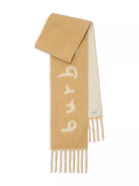 Burberry Reversible Logo Alpaca & Wool Blend Scarf