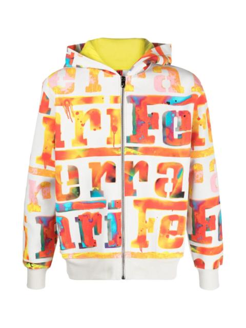 Ferrari LOGO-PRINT ZIP-UP HOODIE