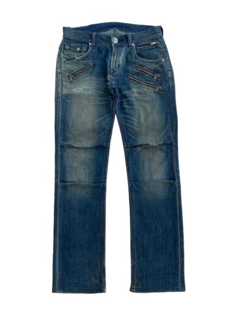 Other Designers 🔥LEE RIDERS ZIPPER POCKET PUNK DISTRESS DENIM JEANS