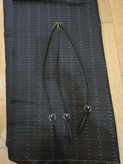 Vintage - Long Braided Leather Keychain Wallet Chain
