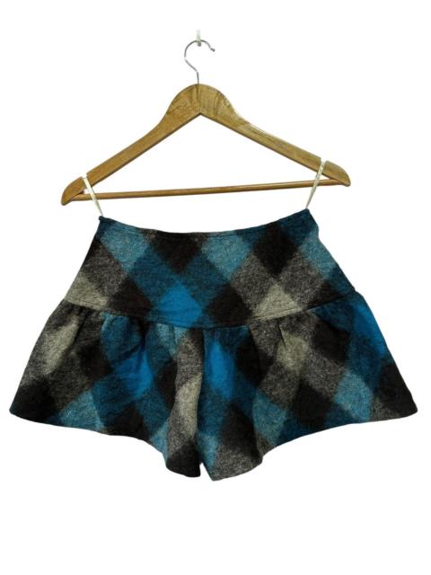 Burberry Burberry Blue Label Wool Plaid Mini Skirt Flared Japan