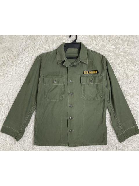 Vintage 50s US Army Shirt Man's Cotton Sateen OG