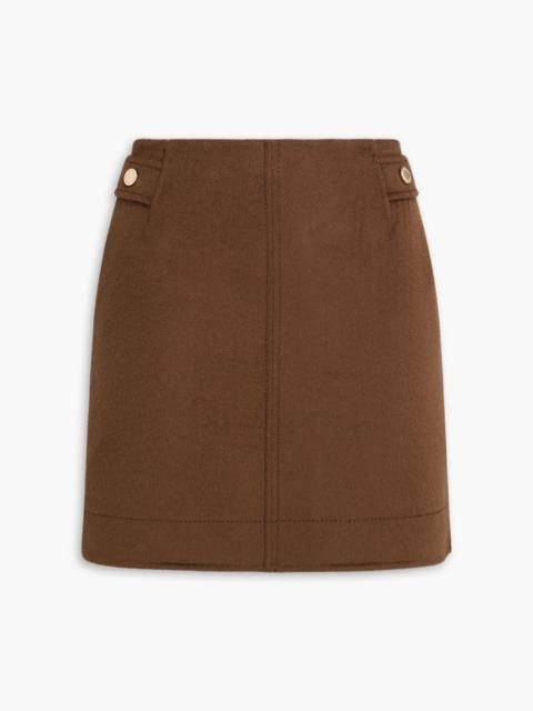 Sandro Brushed wool-felt mini skirt