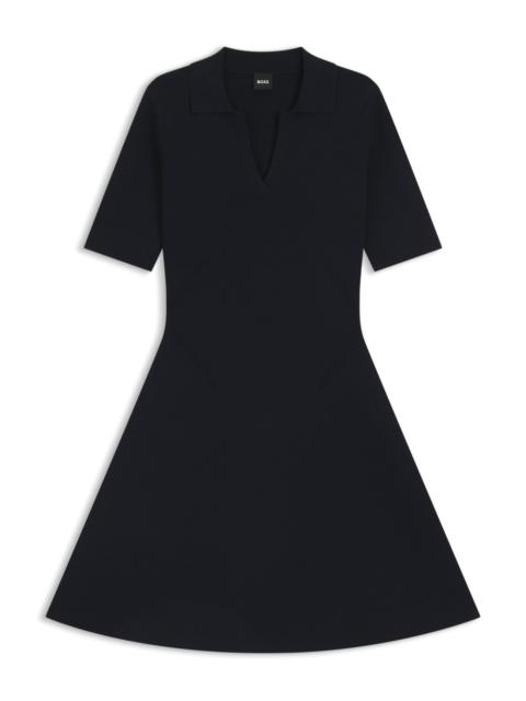 BOSS KNITTED DRESS WITH SKIPPER COLLAR