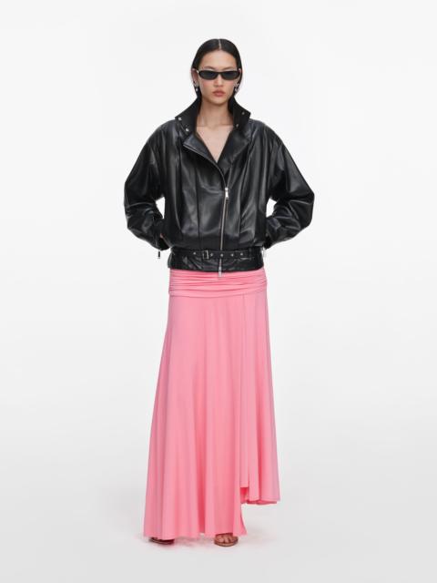 self-portrait Black Faux Leather Biker Jacket