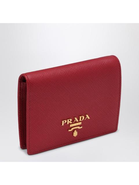 Prada Prada Fiery Red Saffiano Leather Small Wallet Women